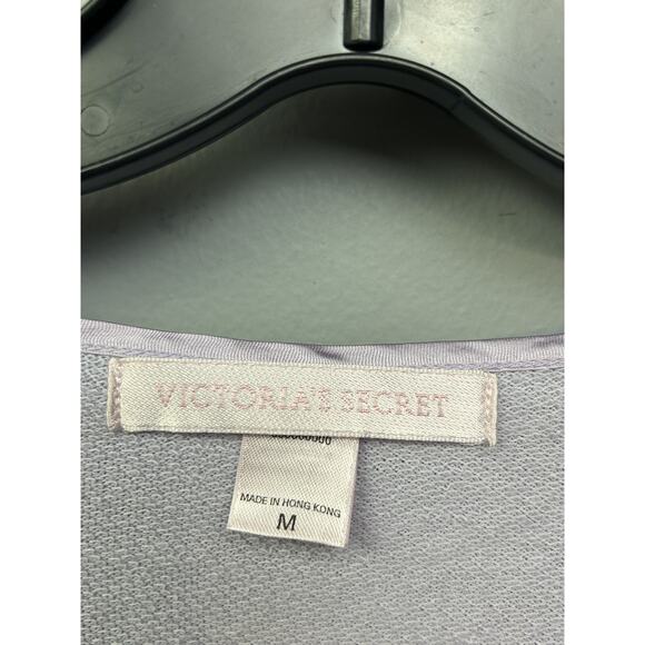 Victoria's Secret Sweater Womens Medium Lavender Lace Pearl Button Cardigan Top - Picture 4 of 7